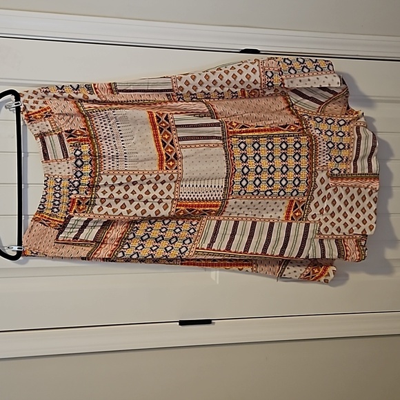 High Low Skirt Boho Mixed Prints Size XL - Picture 4 of 6